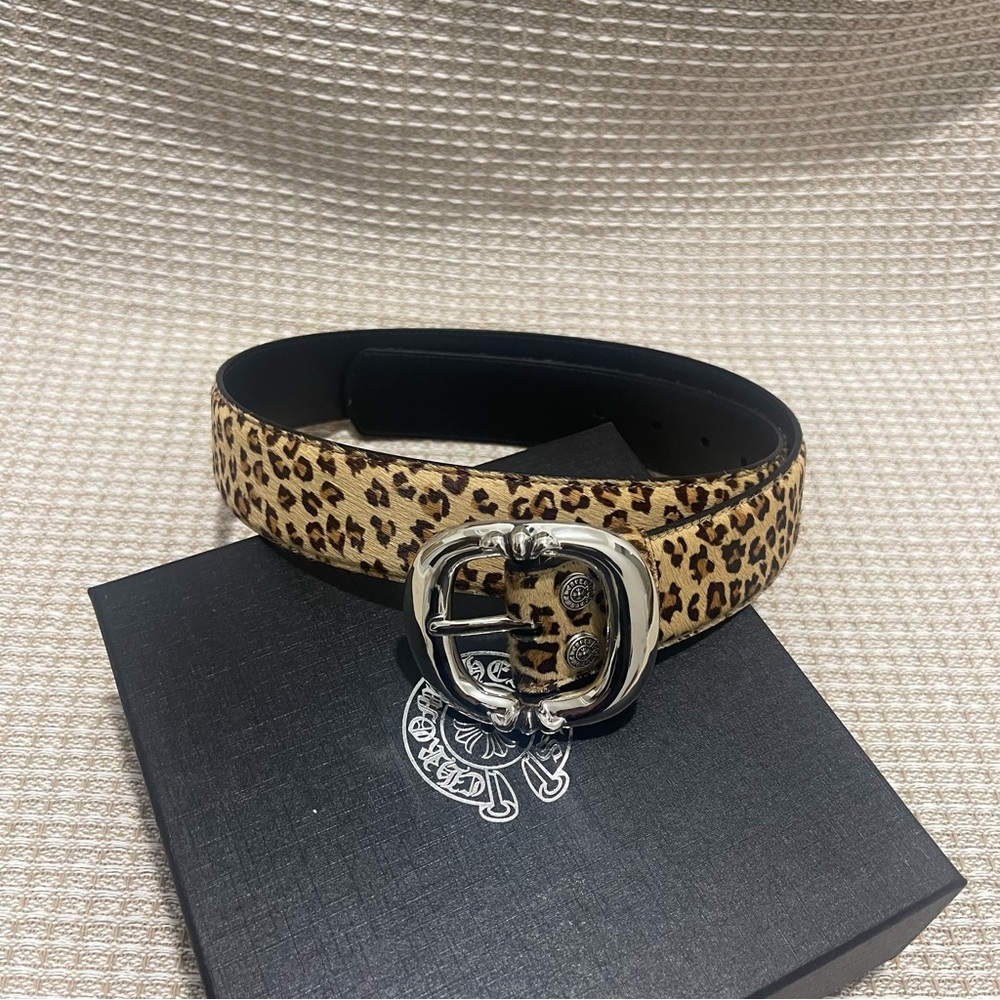Chrome Hearts Leopard Print Belt with Silver Buckle - Picture 10 of 10